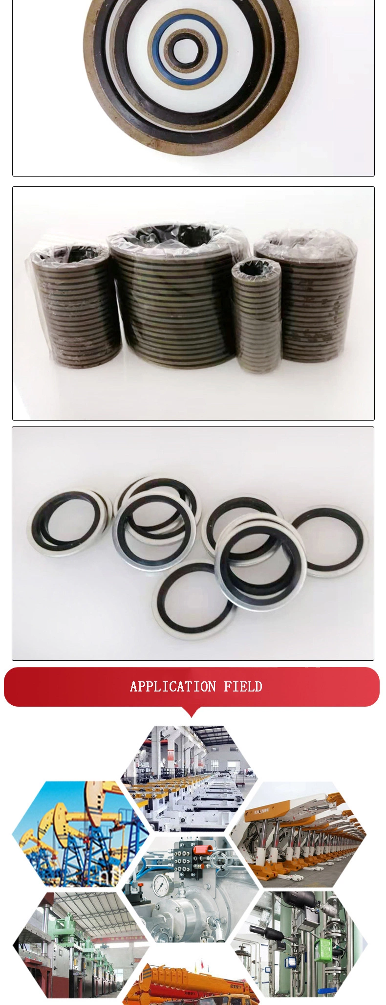 OEM Seal M12 কার্বন স্টিল নাইট্রিল রাবার গ্যাসকেট বন্ডড সিলিং ওয়াশার 3